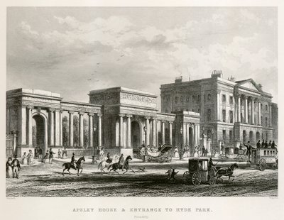 Apsley House, Hyde Park Corner, Londres, 1850 - Thomas Hosmer Shepherd