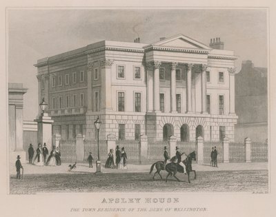 Apsley House, Hyde Park Corner, Londres, la résidence du Duc de Wellington - Thomas Hosmer Shepherd
