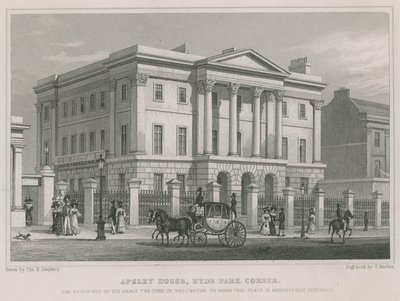 Apsley House, Hyde Park Corner, Londres, la résidence du duc de Wellington - Thomas Hosmer Shepherd