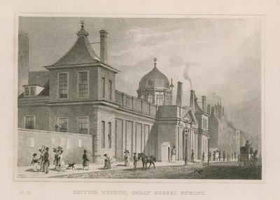 Musée britannique à Montague House - Thomas Hosmer Shepherd