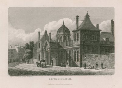 Musée britannique à Montague House - Thomas Hosmer Shepherd