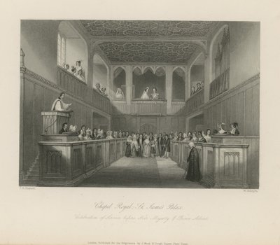 Chapelle Royale au Palais de St James - Thomas Hosmer Shepherd