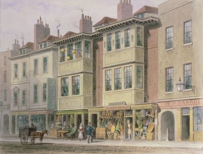 Vieilles maisons du côté est de Grays Inn Lane, regardant vers le nord depuis Holborn - Thomas Hosmer Shepherd
