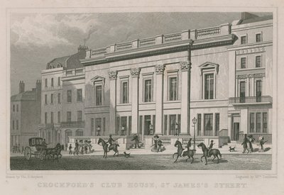 Club House de Crockford, rue St James, Londres - Thomas Hosmer Shepherd