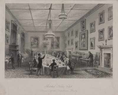 Réunion dîner de la société Dilettanti, Thatched House Tavern sur St James