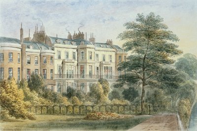 Façade est de la maison de Sir Robert Peel dans Privy Garden, 1851 - Thomas Hosmer Shepherd