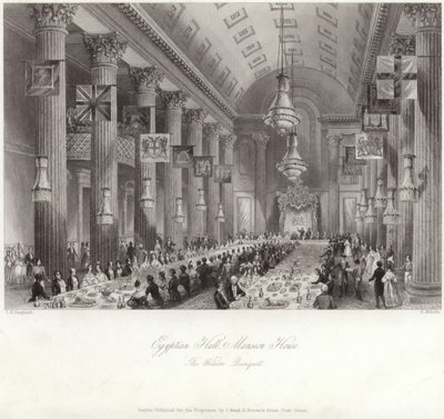 Salle Égyptienne au Mansion House pendant le banquet Wilson - Thomas Hosmer Shepherd