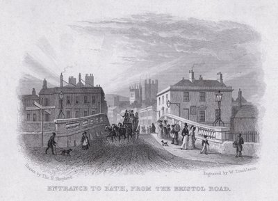 Entrée de Bath, de la route de Bristol - Thomas Hosmer Shepherd