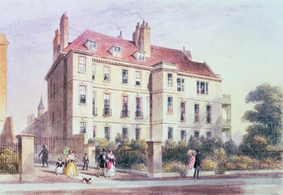 Entrée à Queen Square depuis le Parc, avec vue sur la maison de Jeremy Bentham - Thomas Hosmer Shepherd