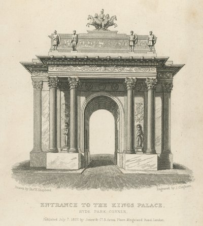 Entrée du palais des rois, Hyde Park Corner - Thomas Hosmer Shepherd