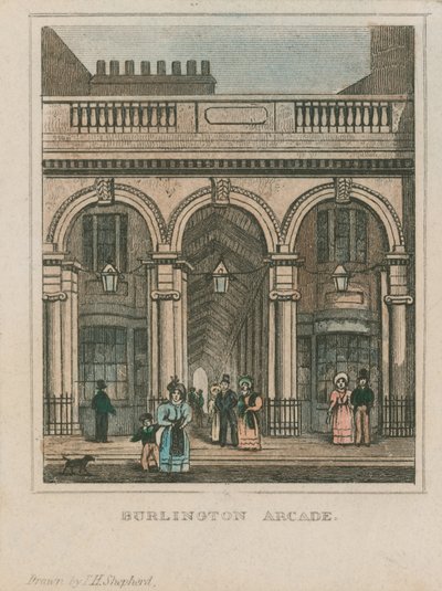 Vue extérieure de Burlington Arcade - Thomas Hosmer Shepherd