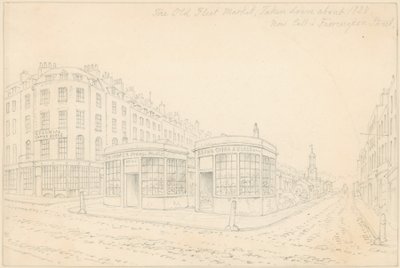 Marché de la flotte depuis le pont de Holborn (maintenant supprimé) - Thomas Hosmer Shepherd