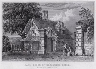 Pavillon de la porte de Broomwell House, Brislington, près de Bristol - Thomas Hosmer Shepherd
