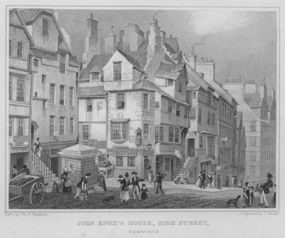 Maison de John Knox, rue High, Édimbourg (gravure) - Thomas Hosmer Shepherd