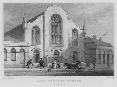 Église de Lady Yester, Édimbourg (gravure) - Thomas Hosmer Shepherd