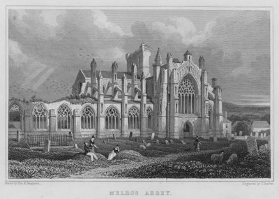 Abbaye de Melros (gravure) - Thomas Hosmer Shepherd