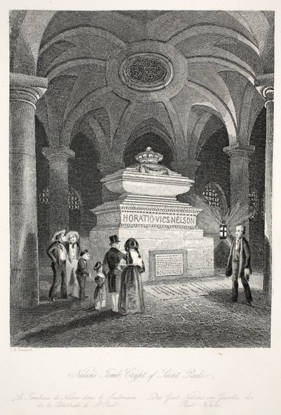 Tombeau de Nelson dans la crypte de St Paul, de 
