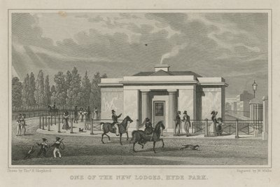 Un des nouveaux pavillons, Hyde Park, Londres - Thomas Hosmer Shepherd