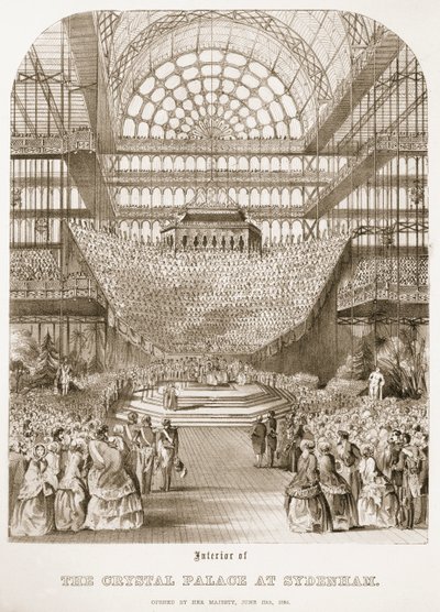 Ouverture du Crystal Palace à Sydenham par la reine Victoria le 10 juin 1854 - Thomas Hosmer Shepherd