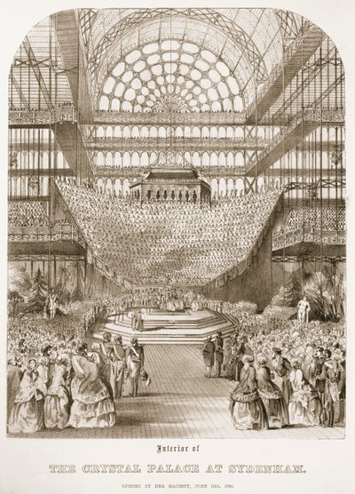 Ouverture du Crystal Palace à Sydenham par la reine Victoria le 10 juin 1854 - Thomas Hosmer Shepherd