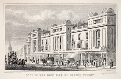 Partie du côté est de Regent Street, de 