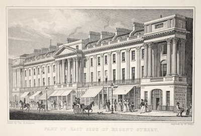 Partie du côté est de Regent Street, de 