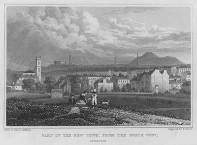 Partie de la Nouvelle Ville, vue du nord-ouest, Édimbourg (gravure) - Thomas Hosmer Shepherd