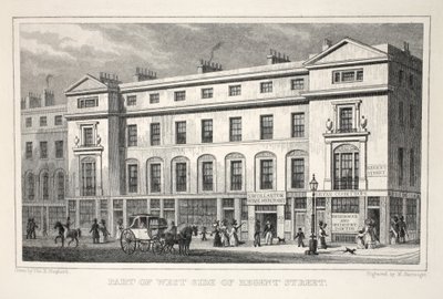 Partie du côté ouest de Regent Street, de 