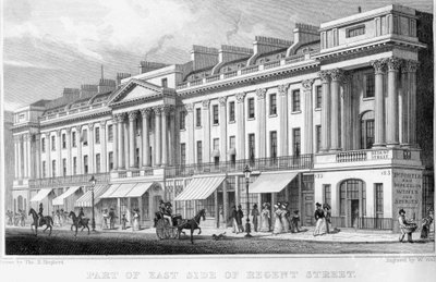Partie est de Regent Street, Londres - Thomas Hosmer Shepherd