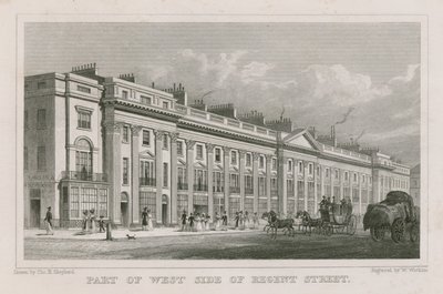 Partie ouest de Regent Street, Londres - Thomas Hosmer Shepherd