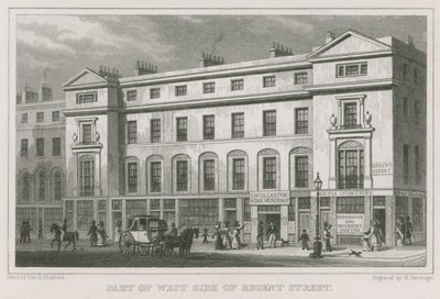 Partie ouest de Regent Street, Londres - Thomas Hosmer Shepherd