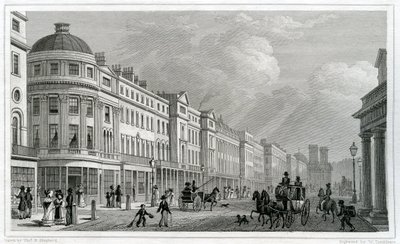 Regent Street, Londres, depuis le Quadrant - Thomas Hosmer Shepherd
