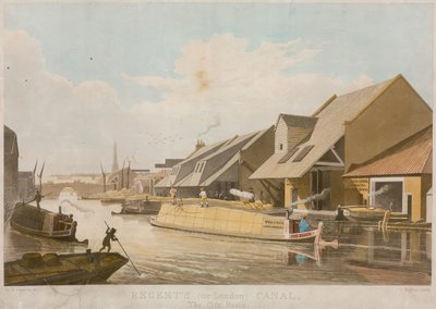 Canal de Regent, le bassin de la ville, Londres - Thomas Hosmer Shepherd
