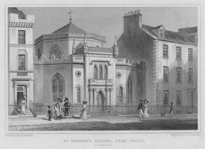 Chapelle Saint-Georges, York Place, Édimbourg (gravure) - Thomas Hosmer Shepherd