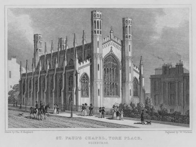 Chapelle Saint-Paul, York Place, Édimbourg (gravure) - Thomas Hosmer Shepherd