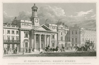 Chapelle Saint-Philippe, Regent Street, Londres - Thomas Hosmer Shepherd