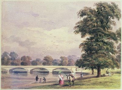 Le Pont entre Kensington Gardens et Hyde Park sur la Serpentine - Thomas Hosmer Shepherd