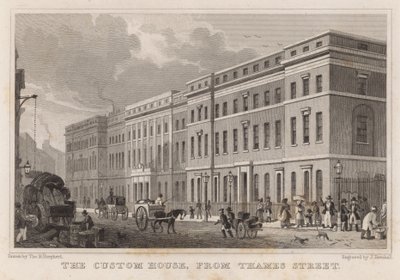 La Douane, depuis Thames Street - Thomas Hosmer Shepherd