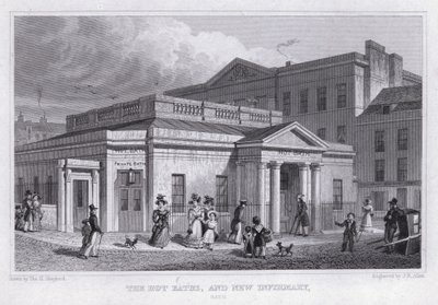 Les bains chauds et la nouvelle infirmerie, Bath - Thomas Hosmer Shepherd
