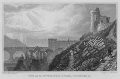 La maison du gouverneur de la prison, Édimbourg (gravure) - Thomas Hosmer Shepherd