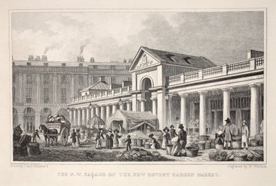 La façade N.O. du nouveau marché de Covent Garden, de 