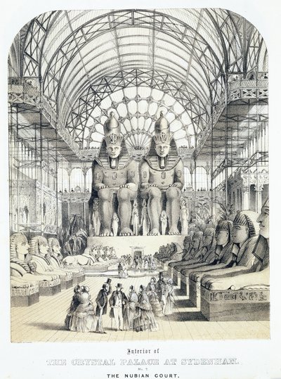 La cour nubienne au Crystal Palace à Sydenham, c.1851-1855 - Thomas Hosmer Shepherd