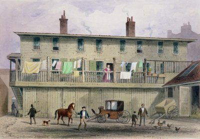 The Old Vine Inn, Aldersgate Street, 1855 - Thomas Hosmer Shepherd