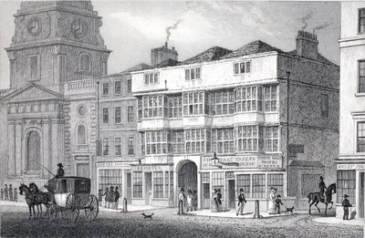 La vieille taverne White Hart, Bishopsgate Street, de 