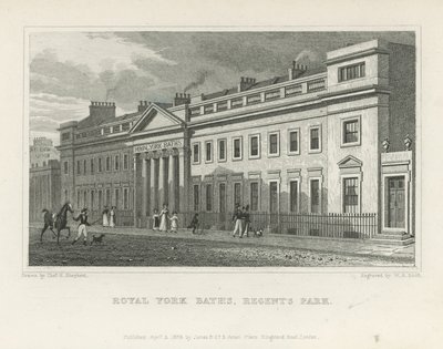 Les bains royaux de York sur York Terrace - Thomas Hosmer Shepherd
