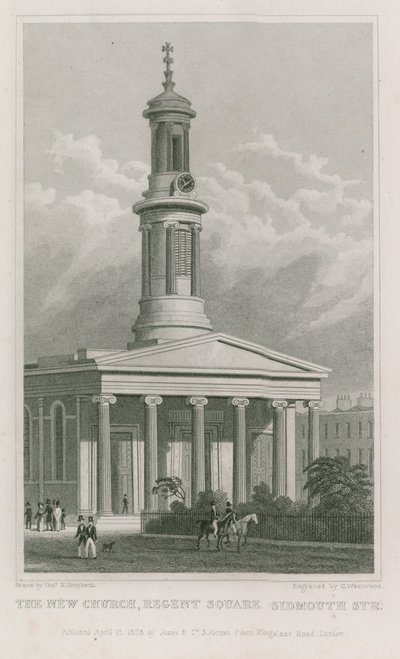 La nouvelle église, Regent Square, Sidmouth Street - Thomas Hosmer Shepherd