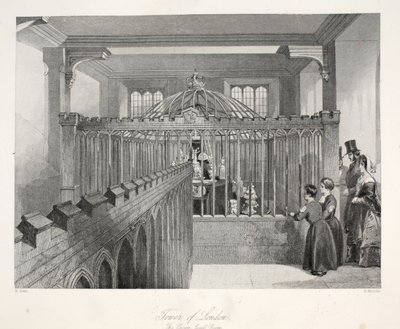 Tour de Londres, la salle des joyaux de la couronne, de 