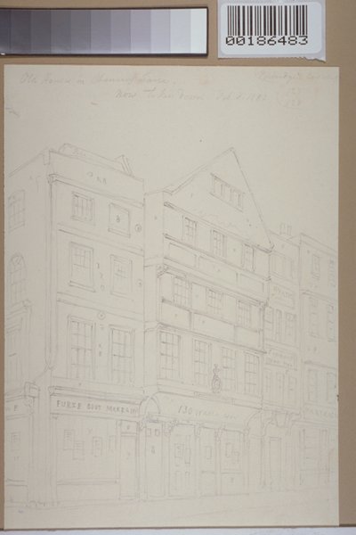 Vue des vieilles maisons de Chancery Lane, 1853 - Thomas Hosmer Shepherd