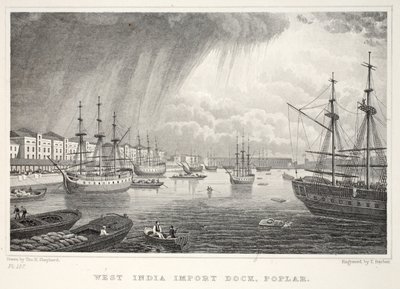 Docks des Indes occidentales, Isle of Dogs, de 