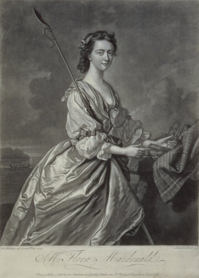 Flora MacDonald (1722-90), gravée par J. Faber, 1747 - Thomas Hudson